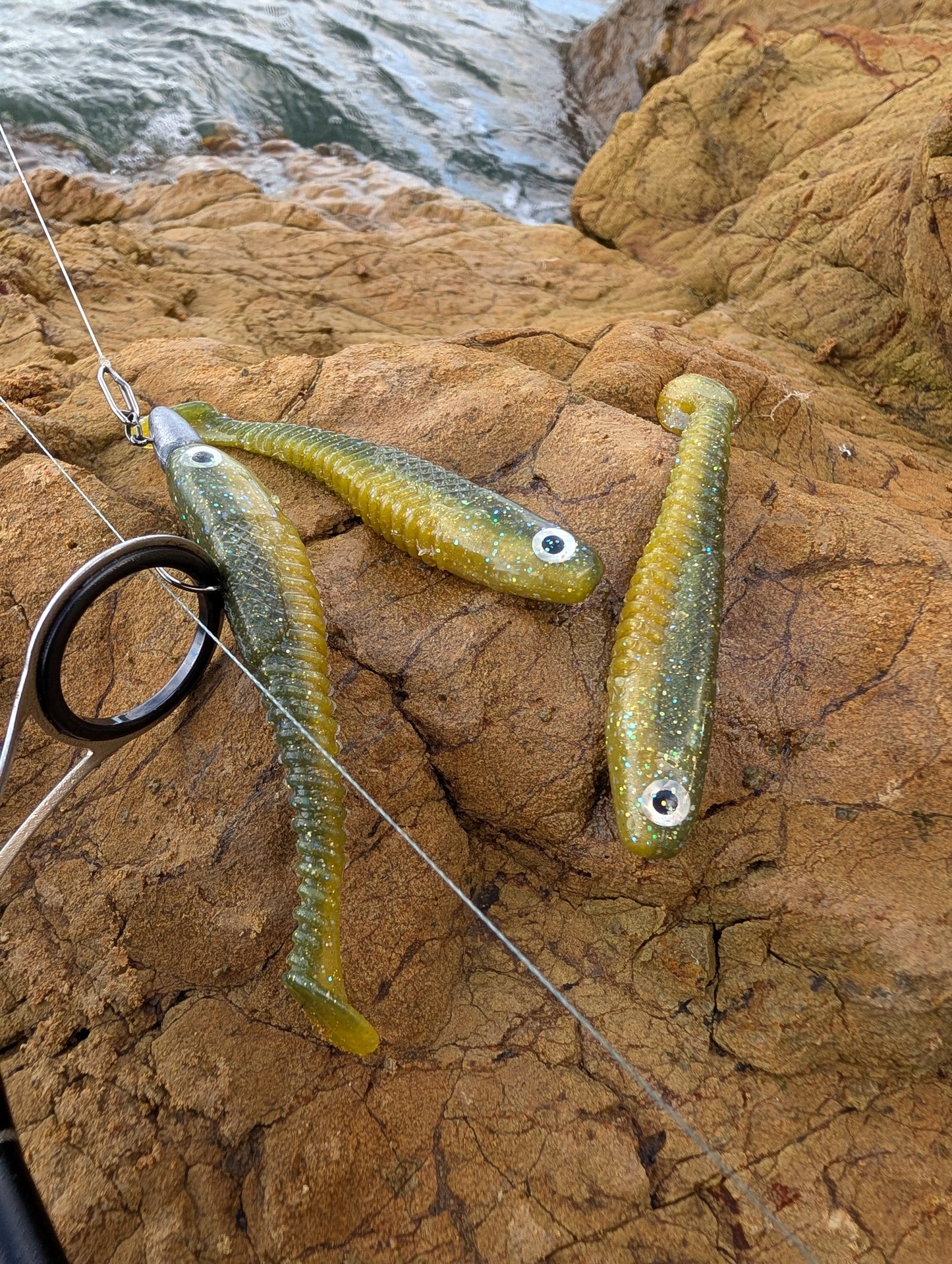 Hollow Tip - Mustard Greens | 3.7” Ribbed Swimbait (4 Pack)