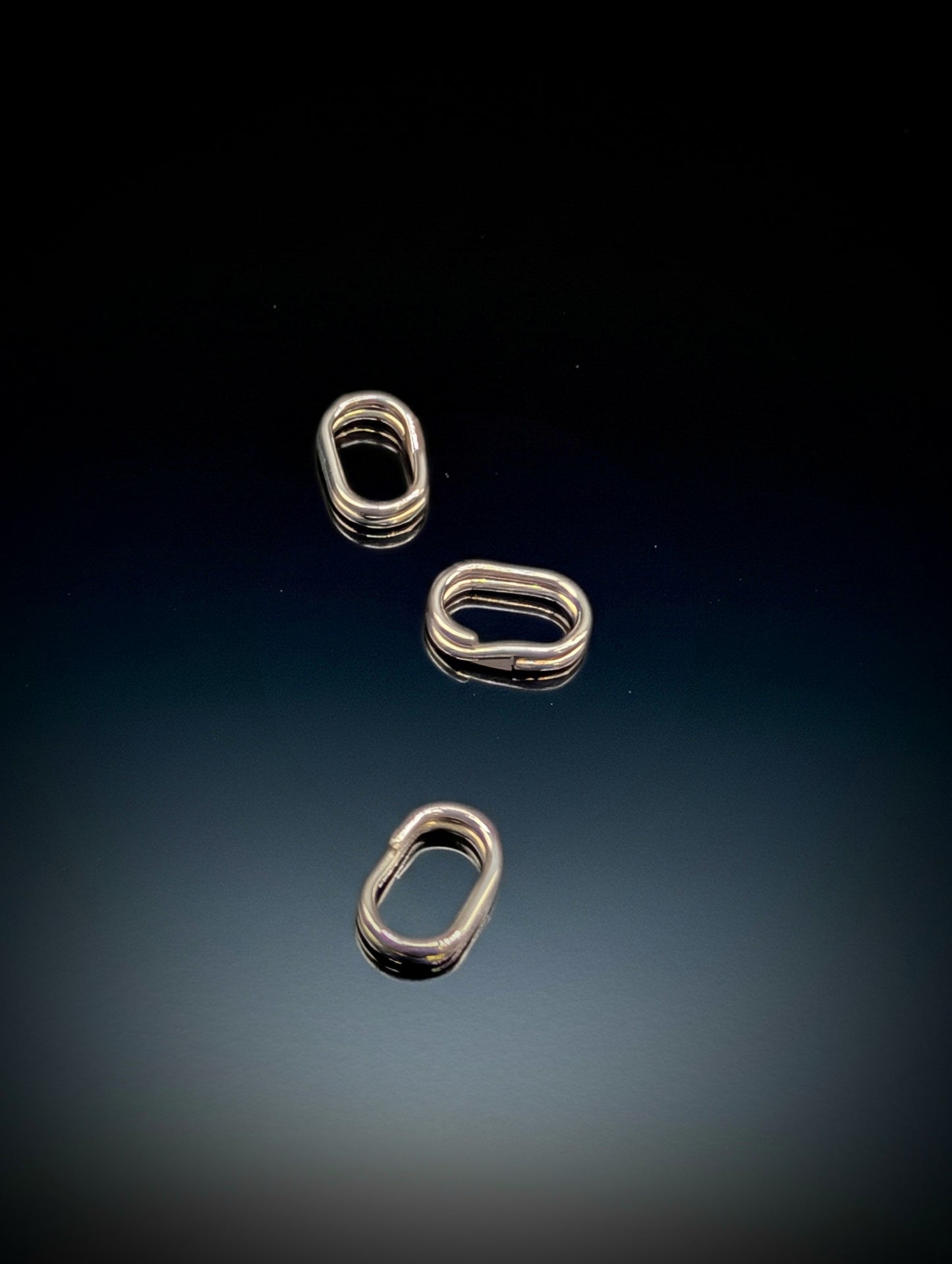 Stainless Steel Oval Split Rings – 49 lb Test (10 Pieces)