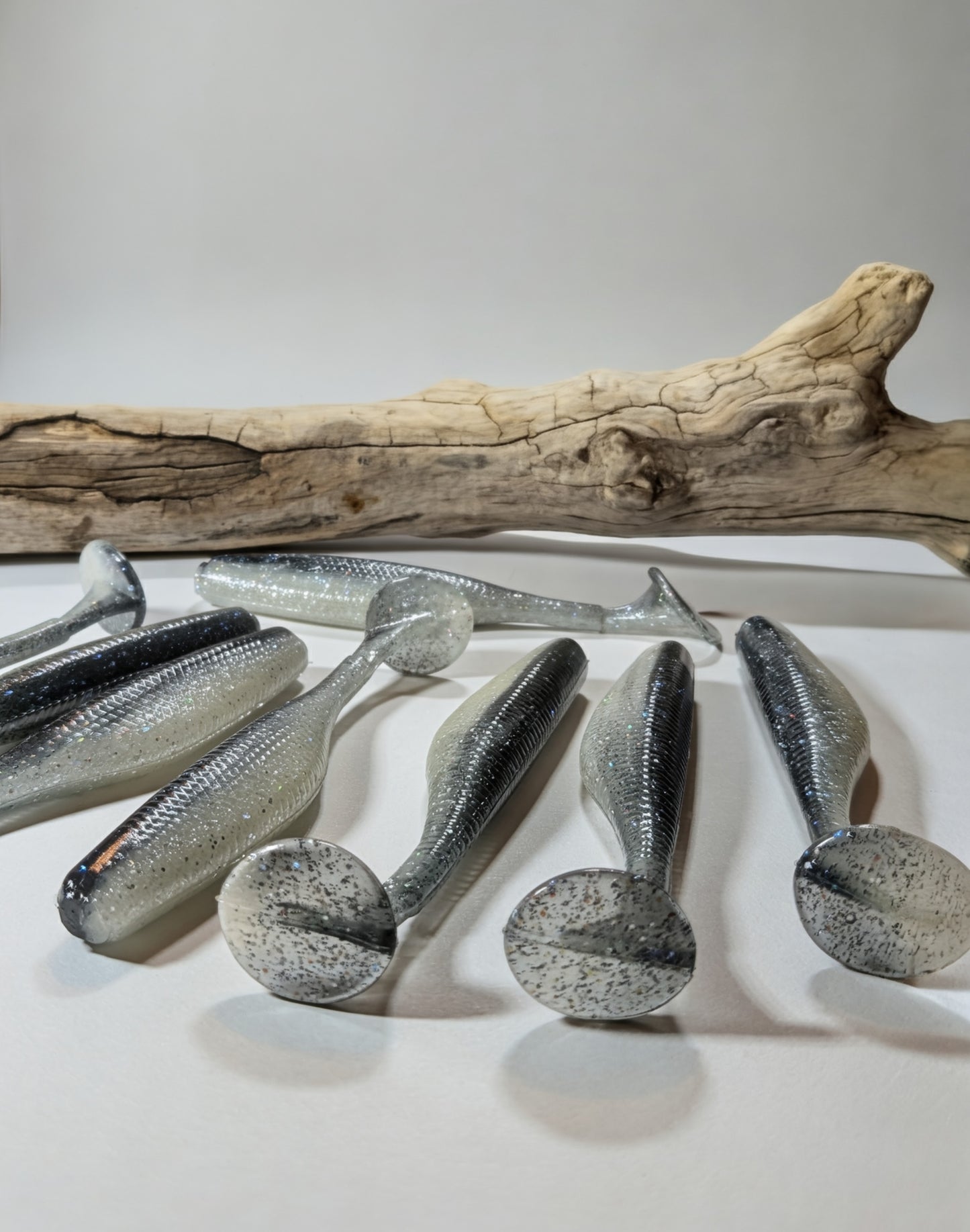 (8 Pack) Blue Steel 3.8" Paddle Tail Swimbaits