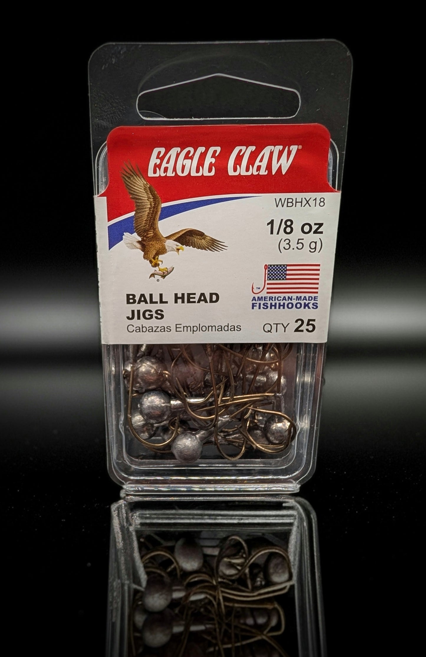 Eagle Claw® Ball Head Jigs – 1/8 oz (3.5 g), 25-Count