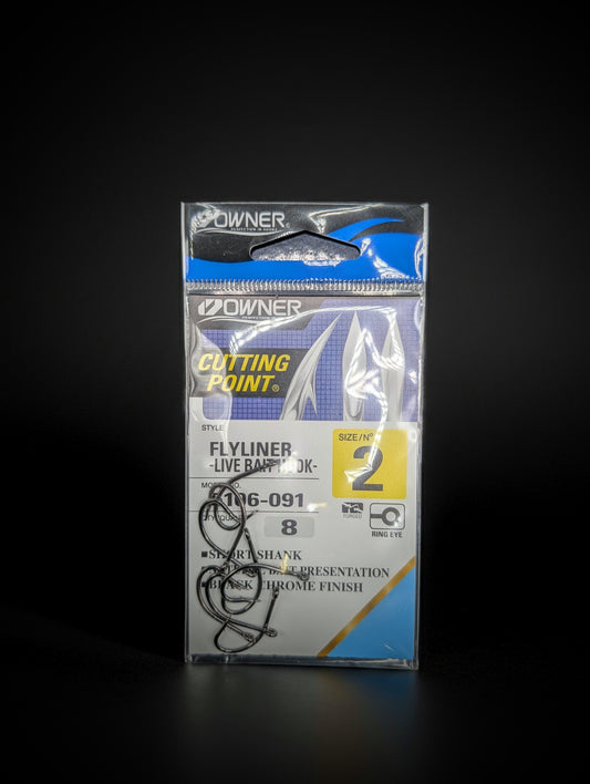 Owner® Cutting Point® Flyliner Live Bait Hook – Size 2