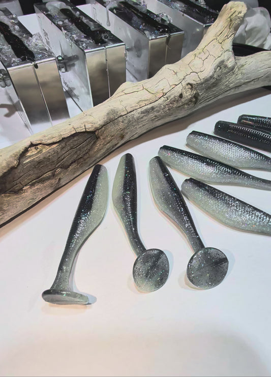 (6 Pack) Blue Steel 3.8" Paddle Tail Swimbaits