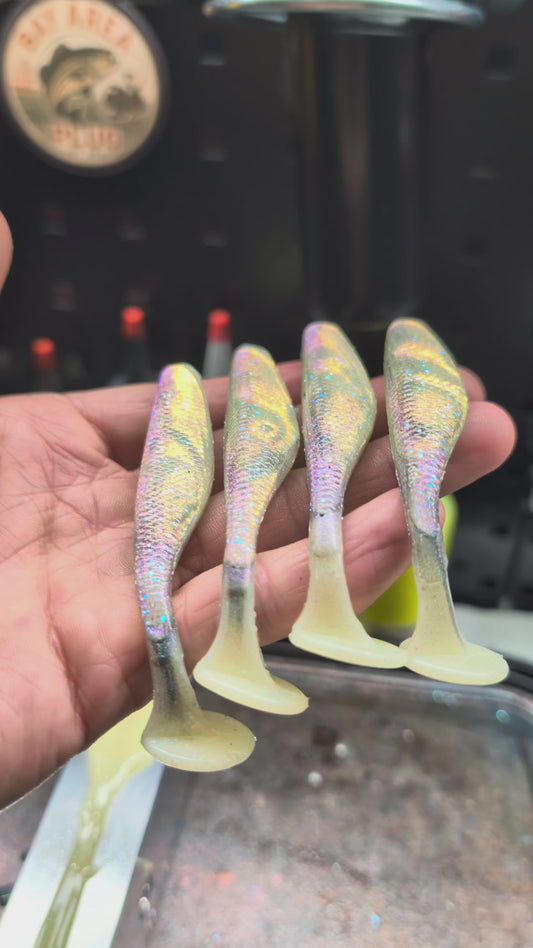 Bay Area Bone Burners – 3.8” Swimbait (Holographic Skin) | 6-Pack