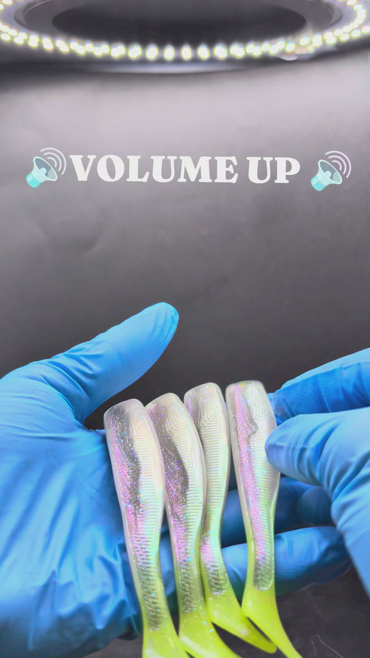 Click Bait – Rattling Swimbait (4 Pack) 4" Jackhammer Paddle Tail