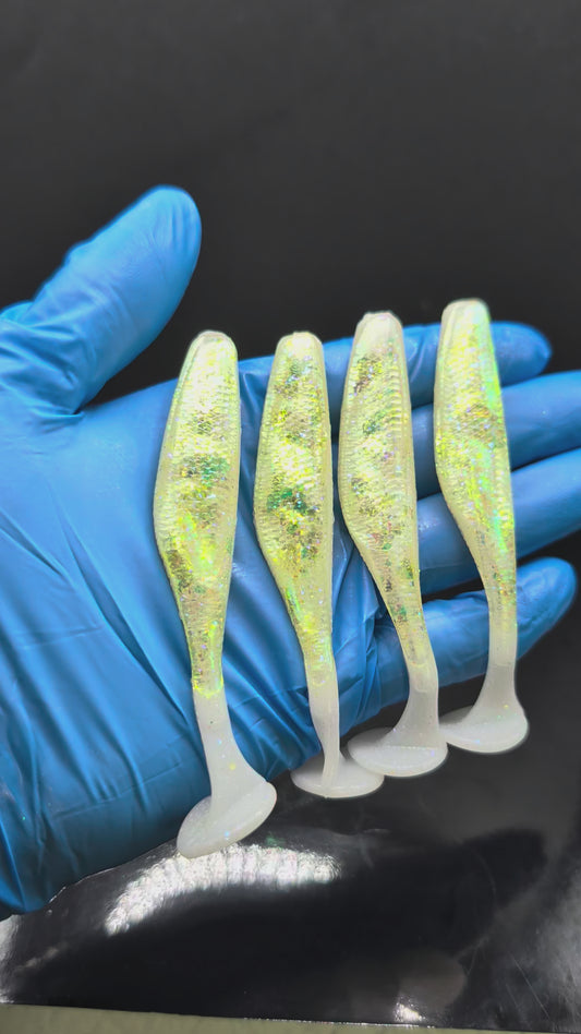 White Gold – 3.8” Classic Swimbait (6-Pack)