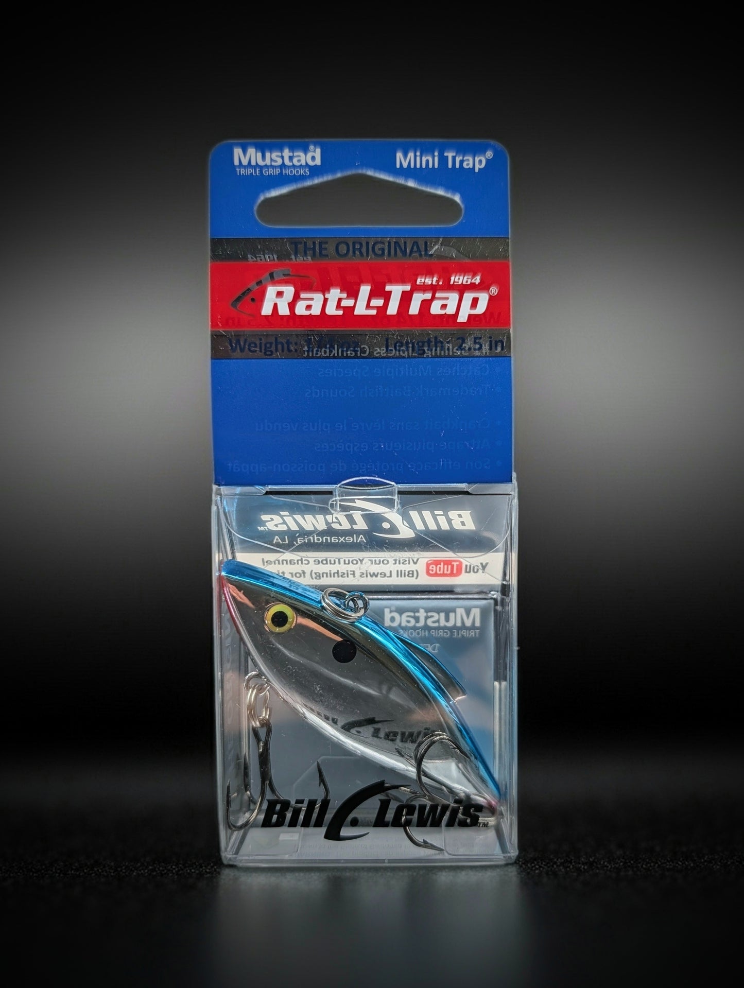 Bill Lewis Rat-L-Trap® – 1/4 oz Chrome & Blue Lipless Crankbait