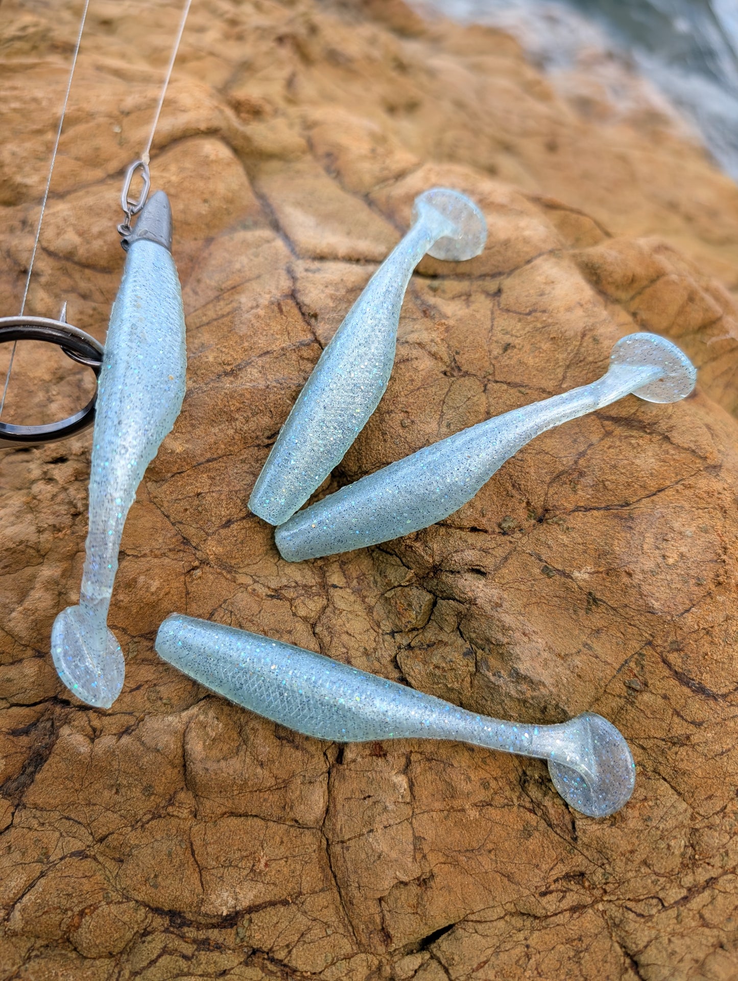 (8 Pack) Blue Fog 3.8" Swimbaits
