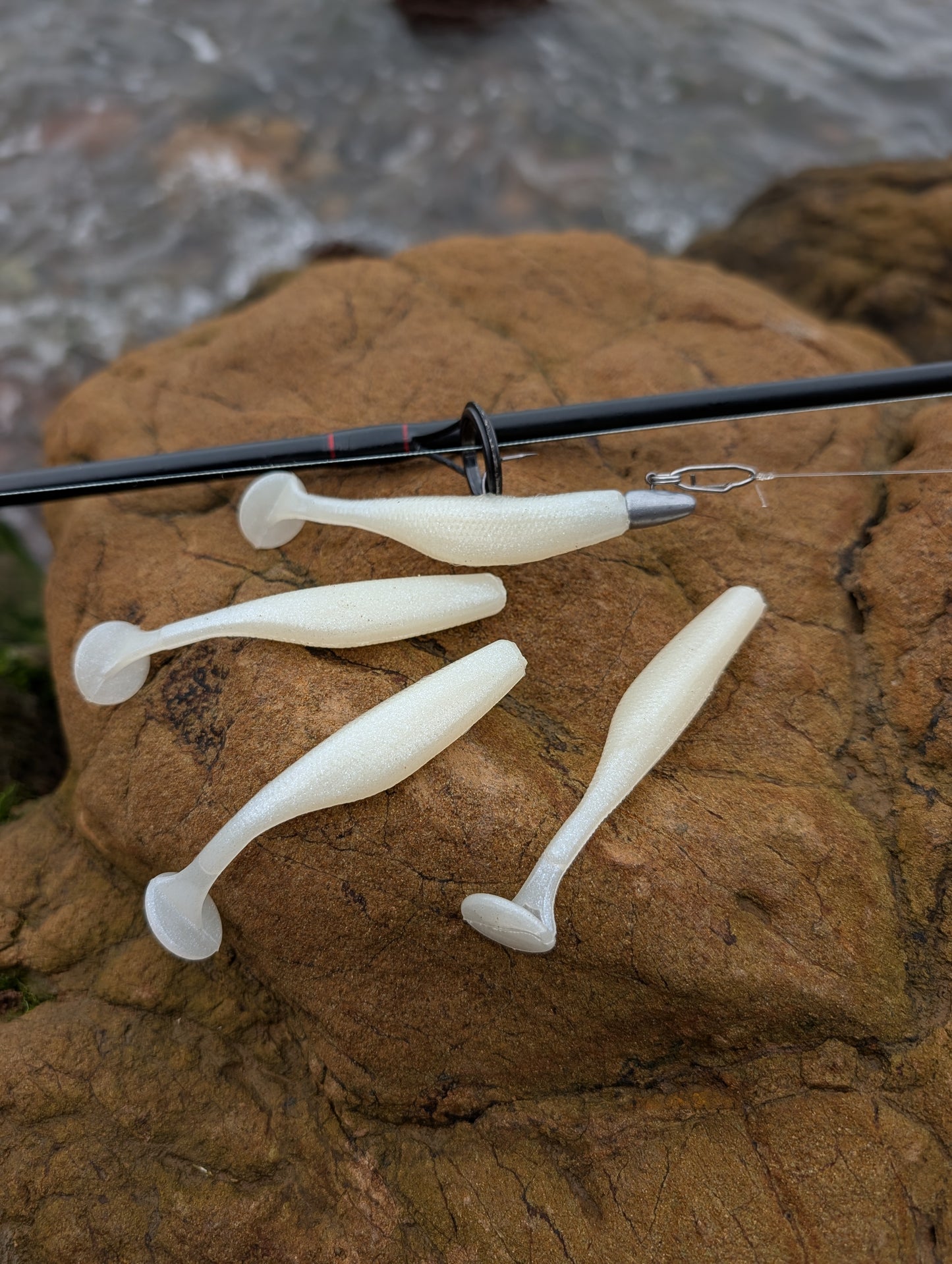 Bone White Pearl Swimbaits (4 Pack)
