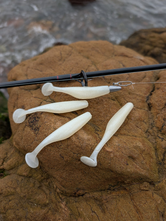 Bone White Pearl Swimbaits (4 Pack)