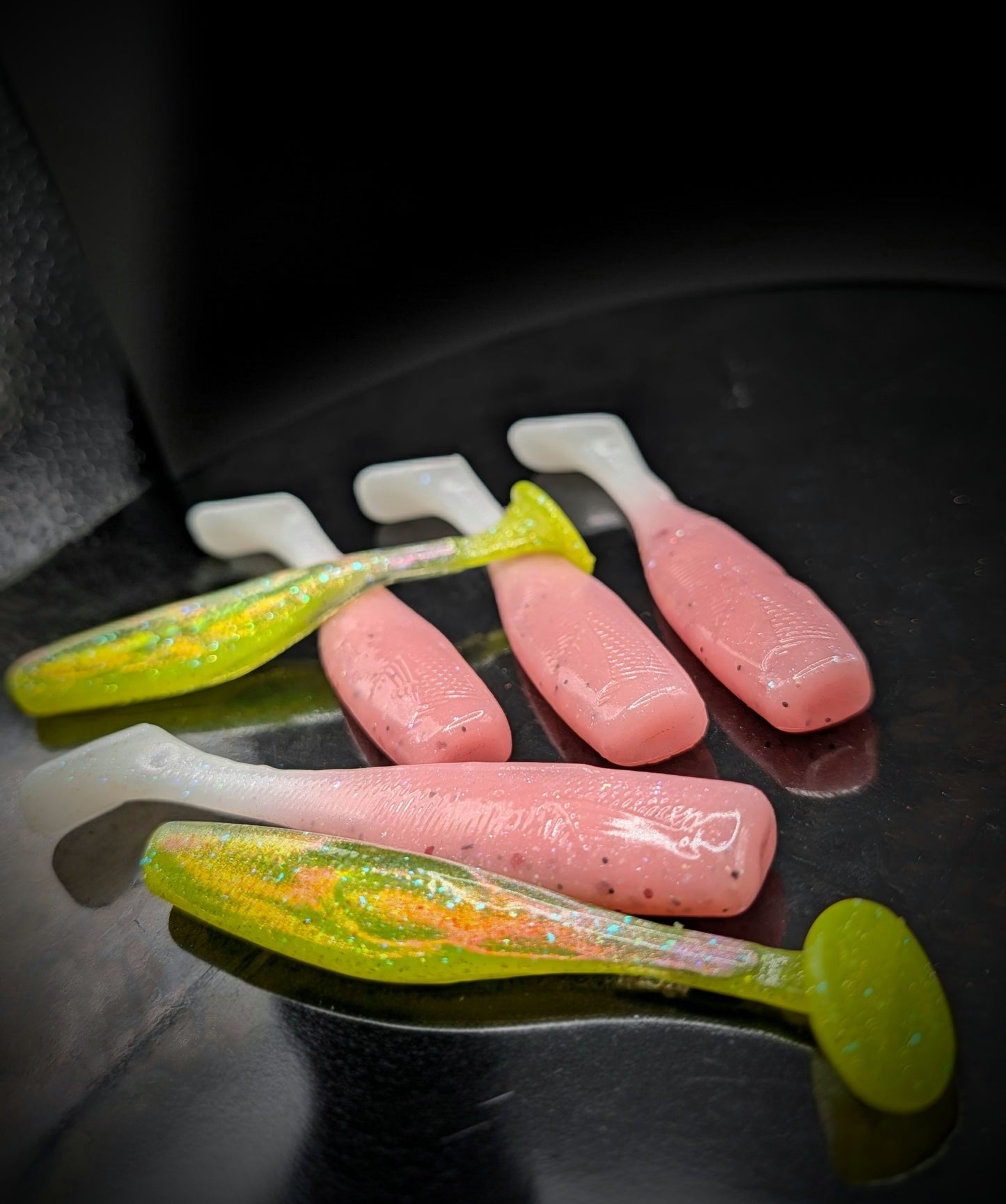 (6Pack)Combo - 4"Gabagool/3.8" Holographic Green Chartreuse