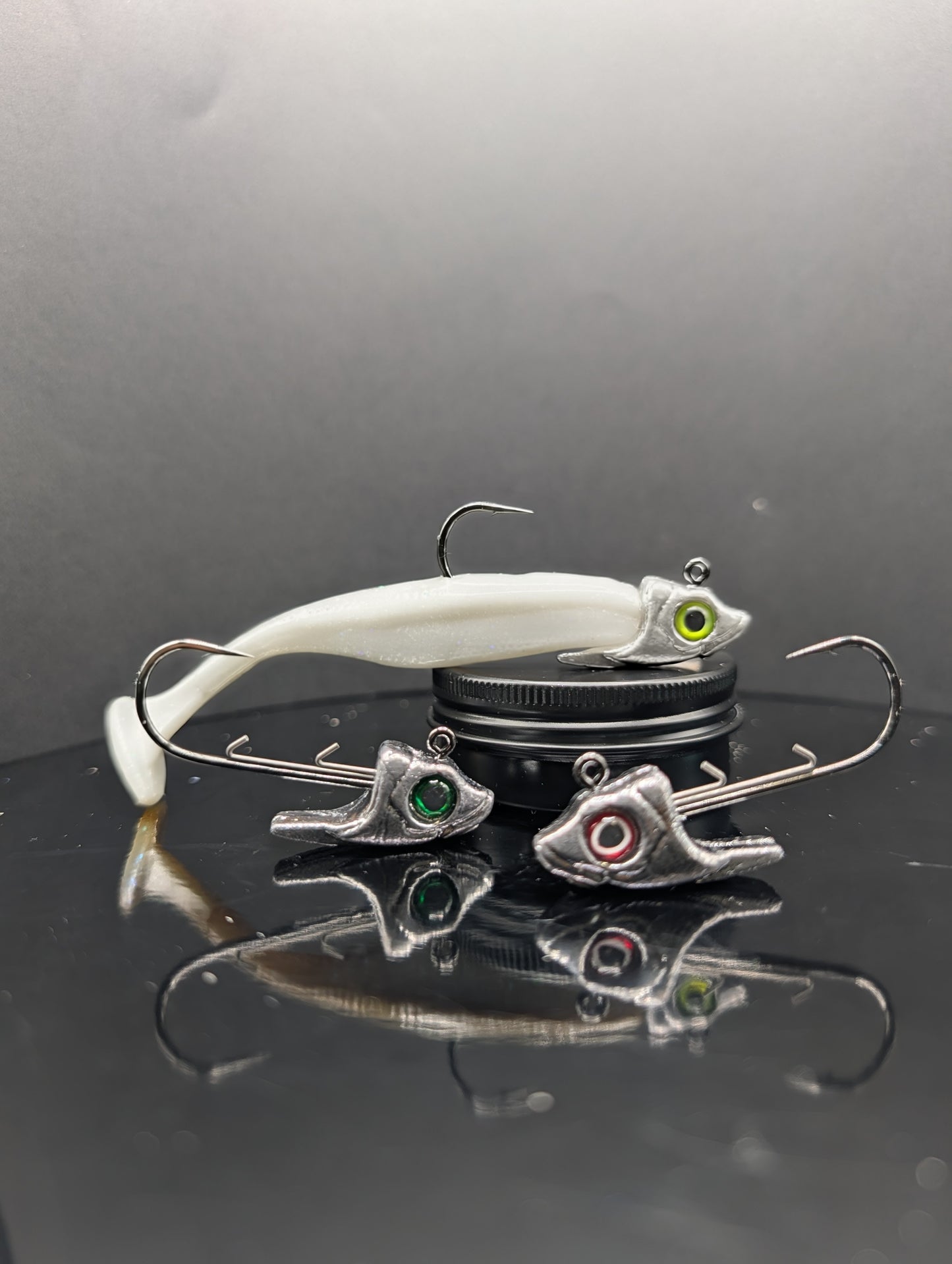 3/4oz AAP Jig head 3PK / 6PK Pearl White Swimbait Combo