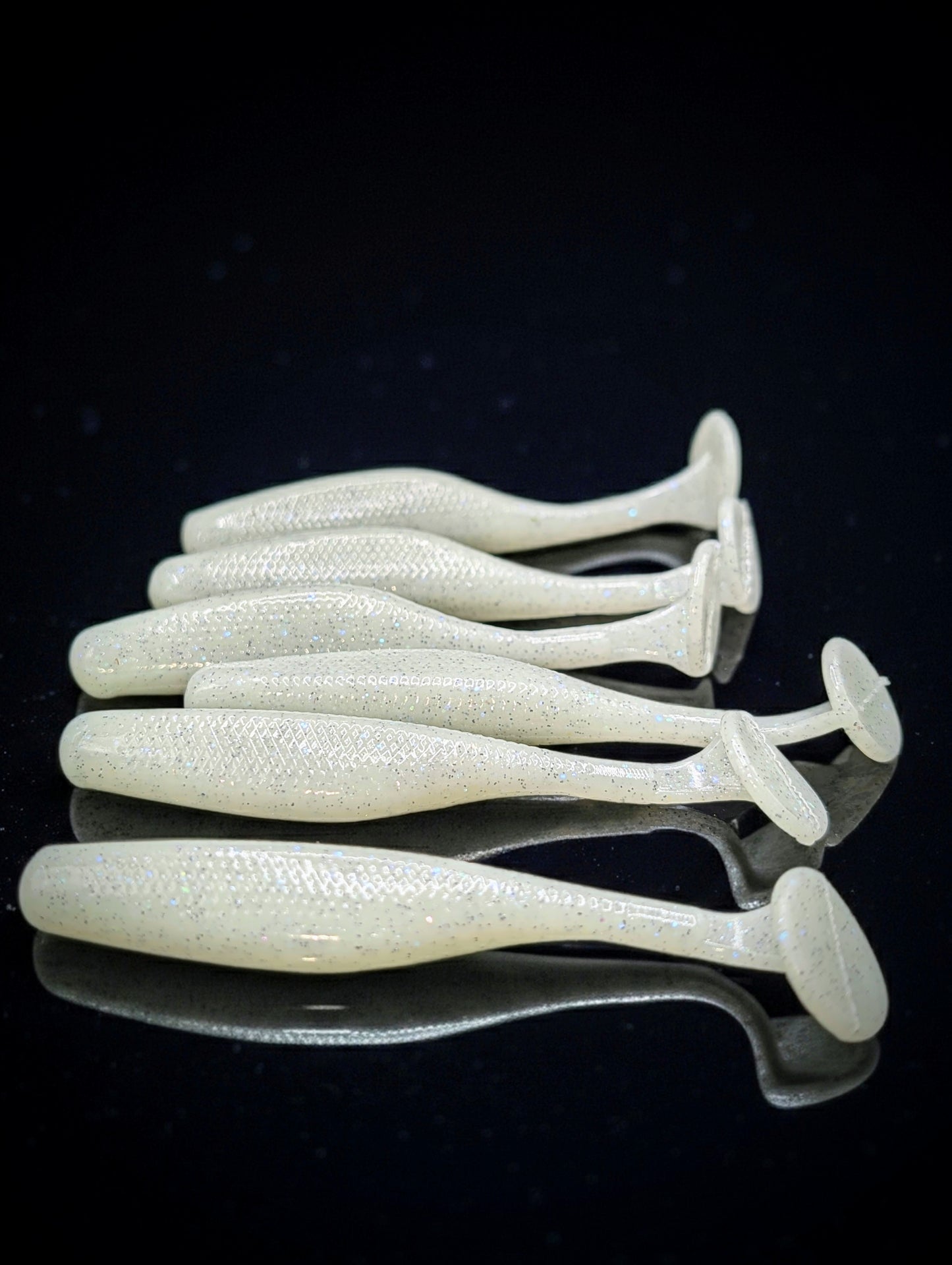 3.8" Powder Blue Paddletail Swimbaits (6Pack)