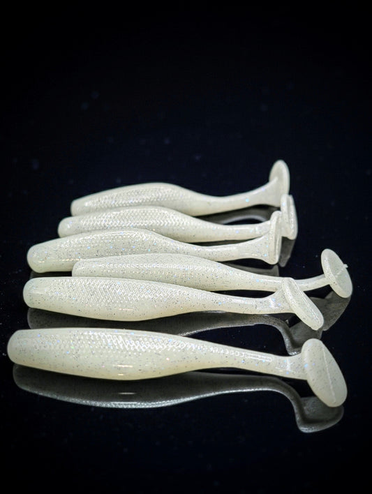 3.8" Powder Blue Paddletail Swimbaits (6Pack)