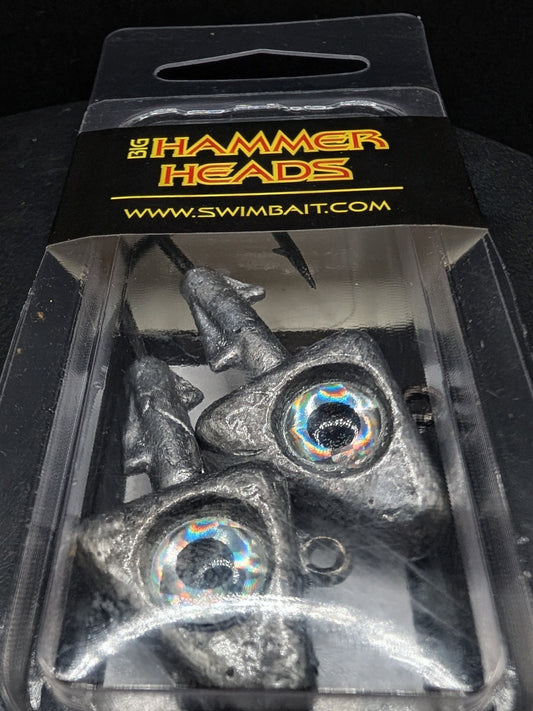 (2-Pack) Big Hammer Heads® Jig Heads – 1 oz  4/0